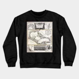 Old map of the Caribbean Crewneck Sweatshirt